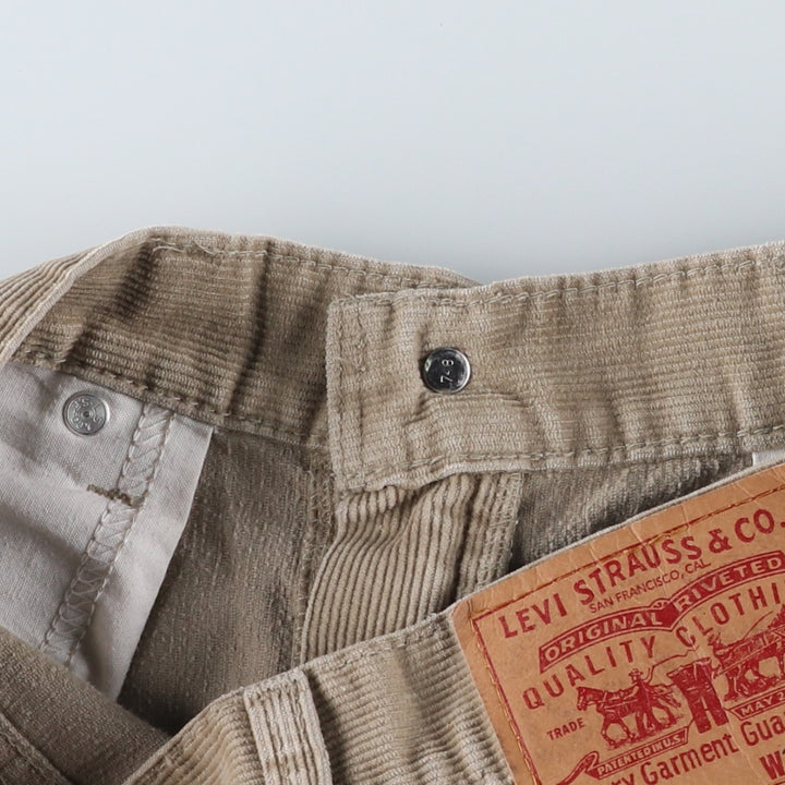 2000'S Levi's 505 Regular Fit Straight Leg Corduroy Pants, Men's, Size W30 cotton Beige type Vintage Second Hand