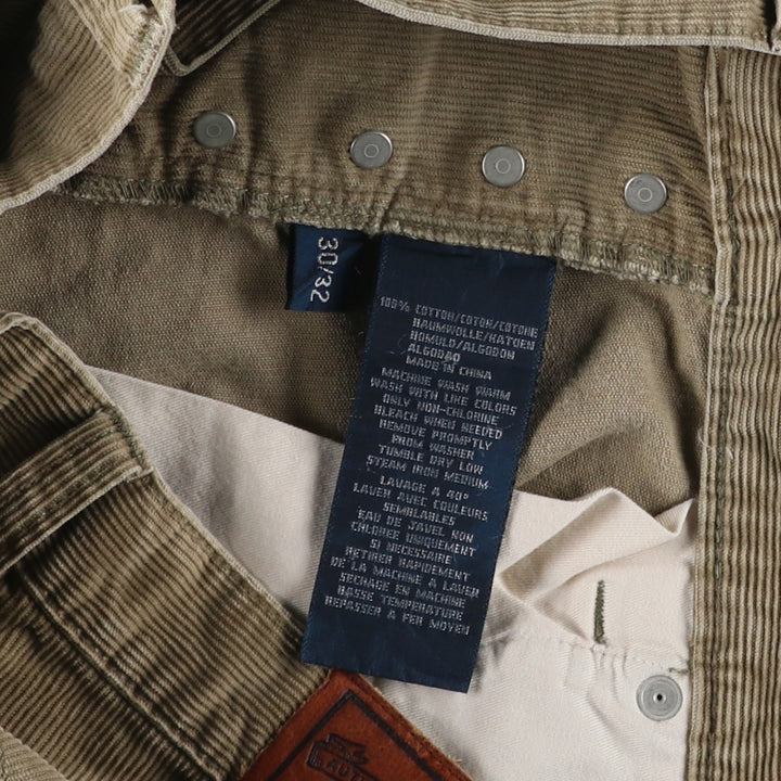 Ralph Lauren POLO by Ralph Lauren Corduroy Pants Men's W31 cotton Khaki type beige Vintage Second Hand