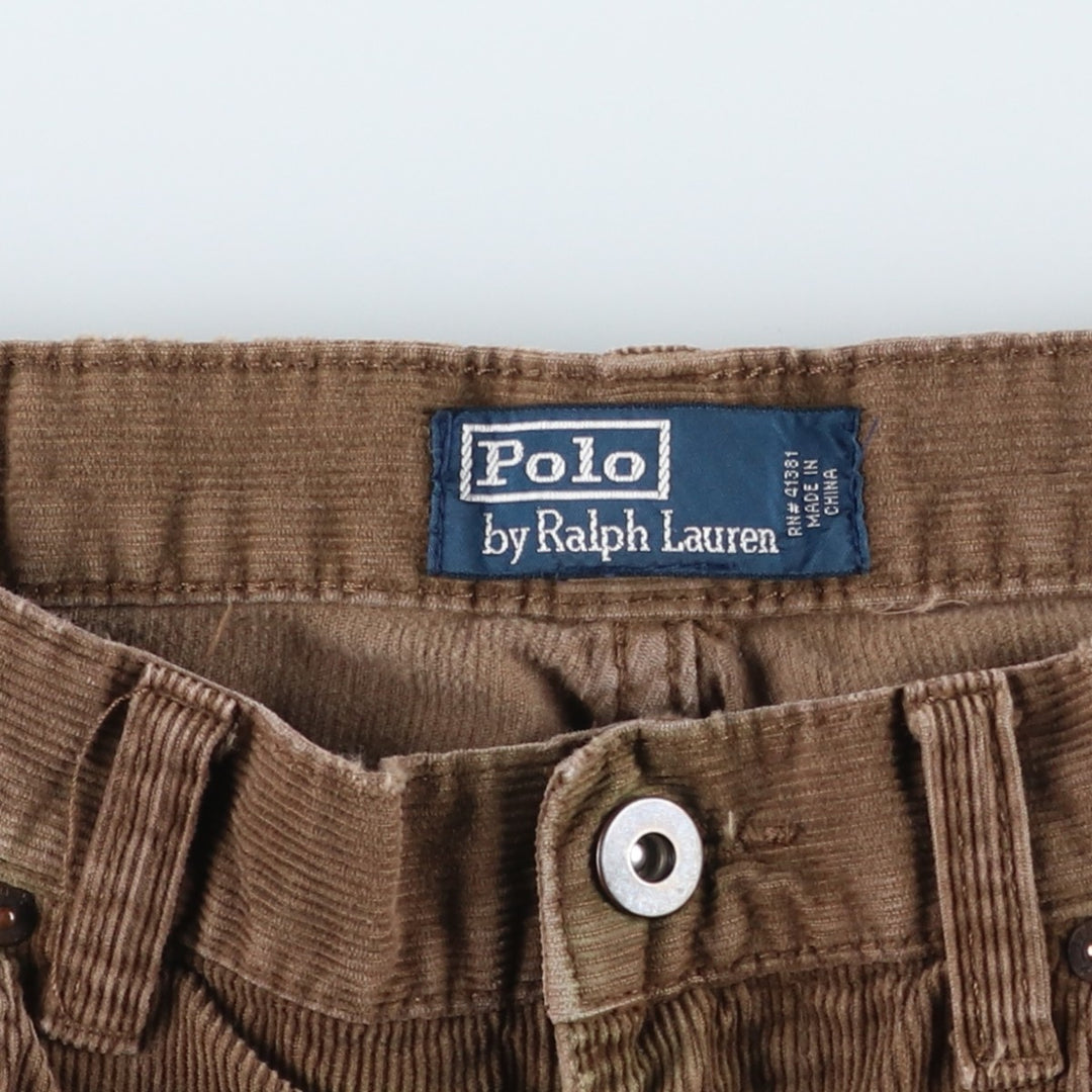 Ralph Lauren POLO by Ralph Lauren Corduroy Pants Men's W34 cotton Khaki type brown Vintage Second Hand