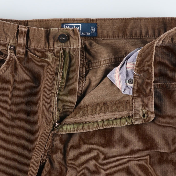 Ralph Lauren POLO by Ralph Lauren Corduroy Pants Men's W34 cotton Khaki type brown Vintage Second Hand