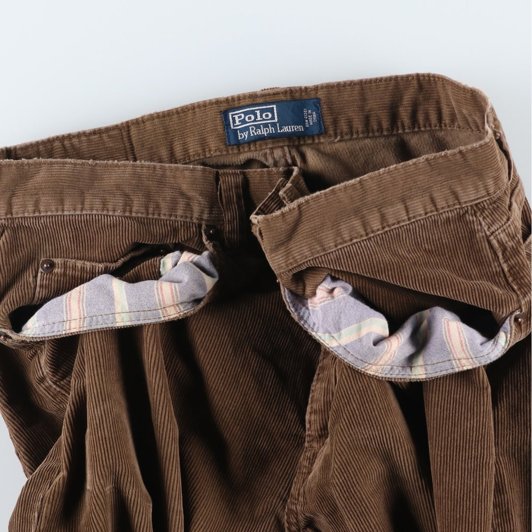 Ralph Lauren POLO by Ralph Lauren Corduroy Pants Men's W34 cotton Khaki type brown Vintage Second Hand
