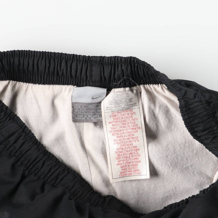 00'S Nike Warm-up Pants, Nylon Pants, Rustling Pants, Men's M Size polyester black type Vintage Second Hand