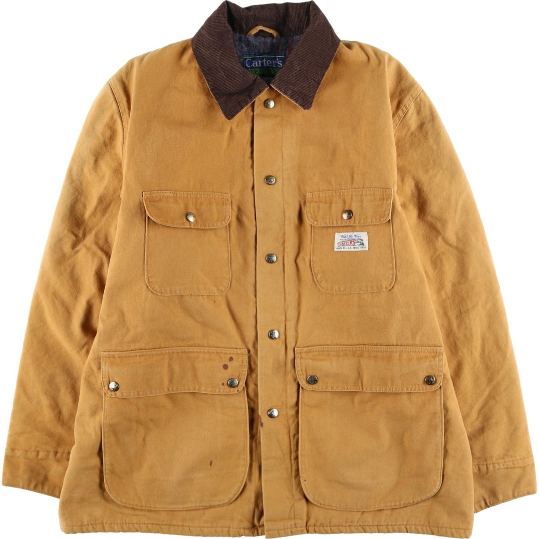 Vintage 70s-80'S Carter's Duck Coverall, Made in USA, Men's XL cotton ocher yellow type Vintage Second Hand