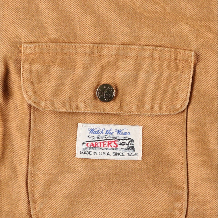 Vintage 70s-80'S Carter's Duck Coverall, Made in USA, Men's XL cotton ocher yellow type Vintage Second Hand