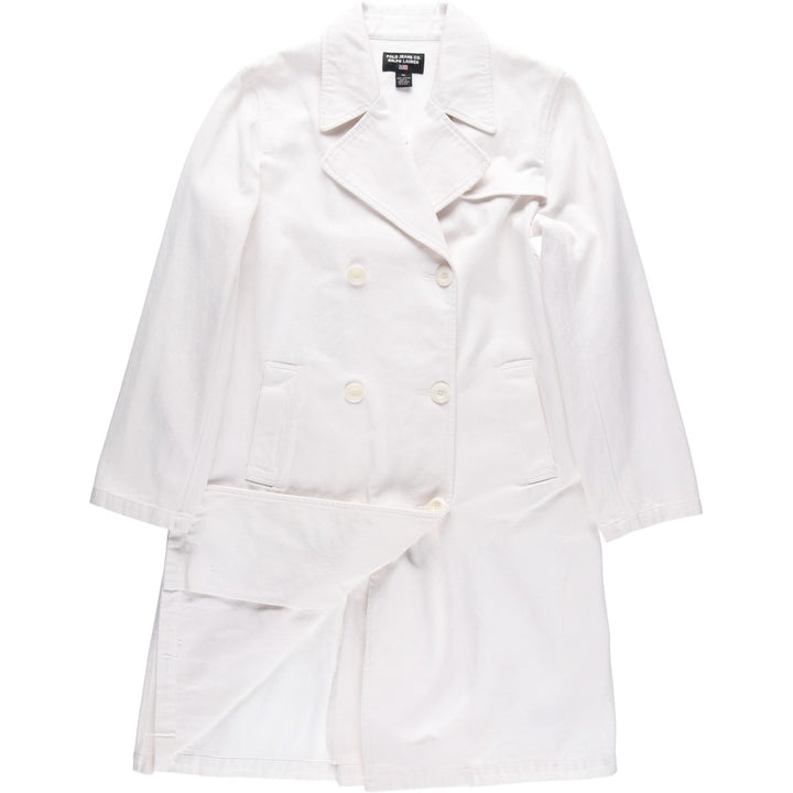 2000'S Ralph Lauren Polo Jeans Company denim coat, women's size XL cotton white type Vintage Second Hand