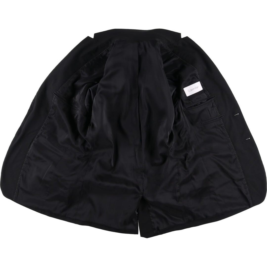 Calvin Klein tailored jacket, men's size S polyester black type Vintage Second Hand