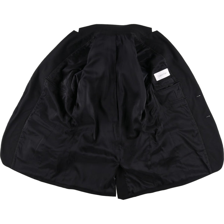 Calvin Klein tailored jacket, men's size S polyester black type Vintage Second Hand