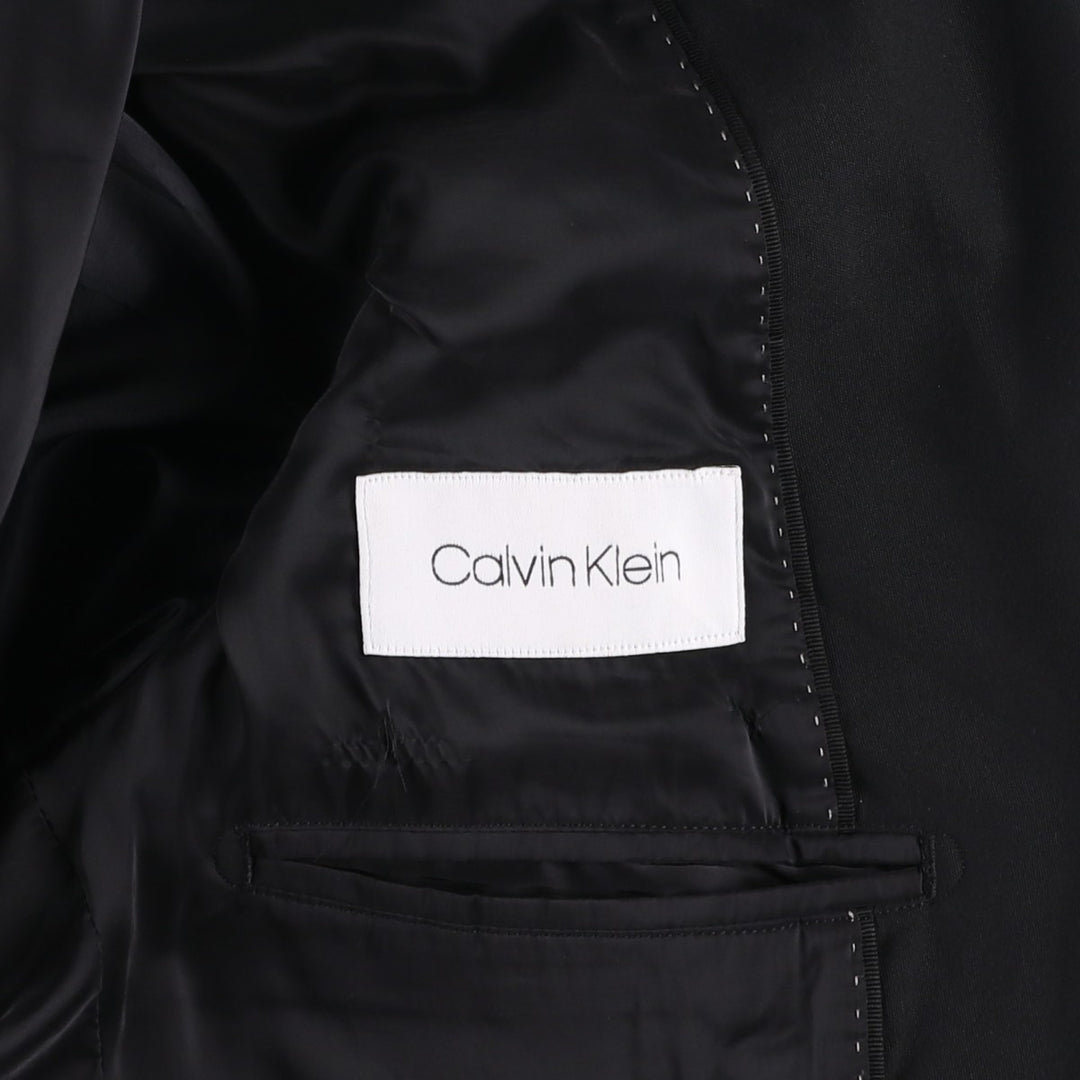 Calvin Klein tailored jacket, men's size S polyester black type Vintage Second Hand