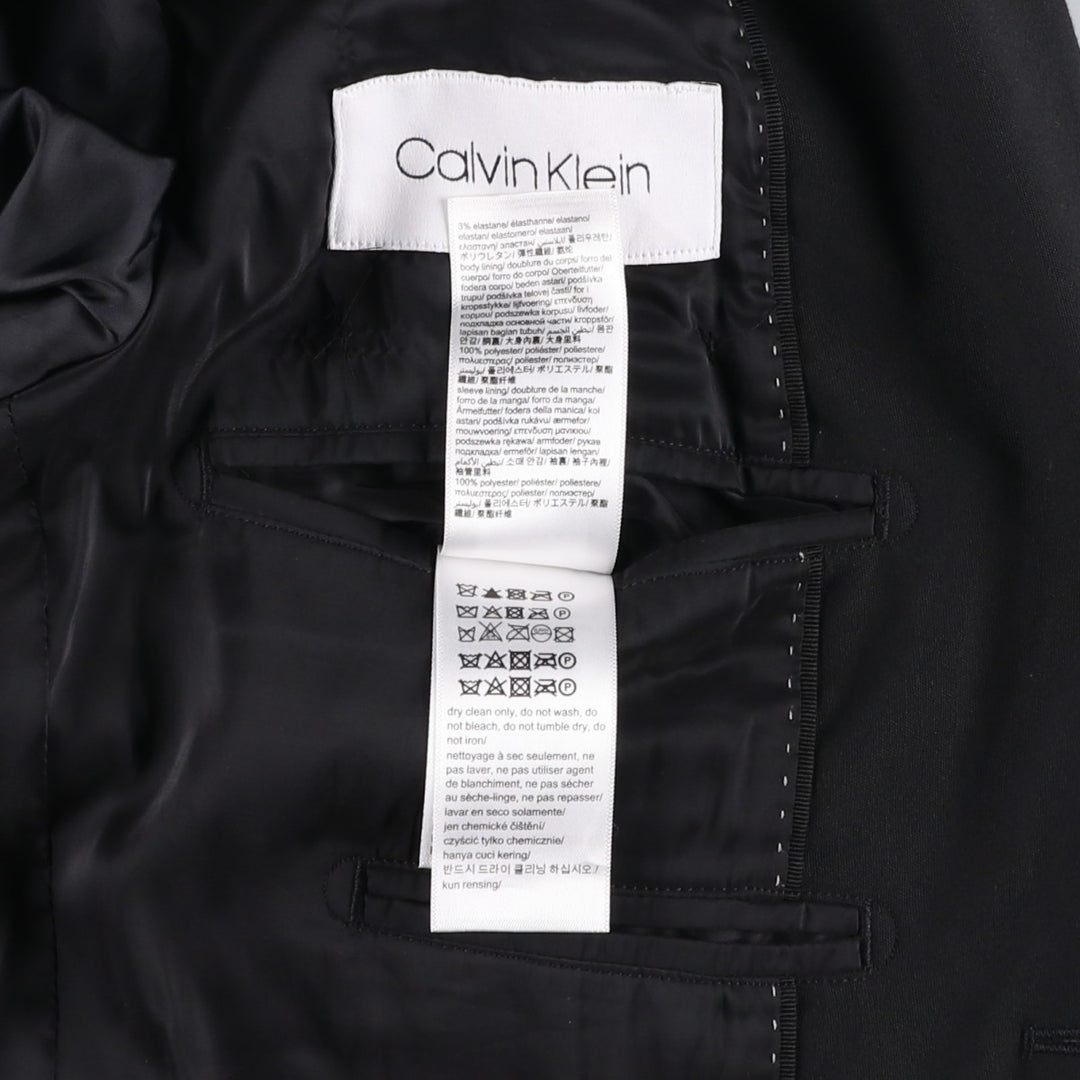 Calvin Klein tailored jacket, men's size S polyester black type Vintage Second Hand