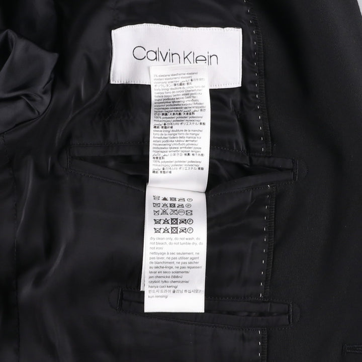 Calvin Klein tailored jacket, men's size S polyester black type Vintage Second Hand