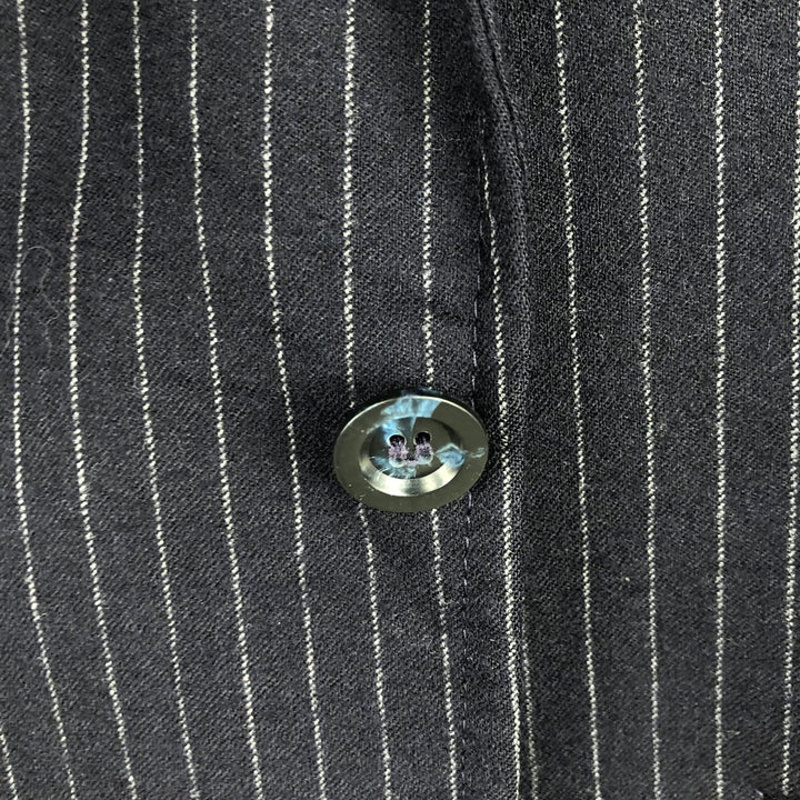 John Blair Striped Pattern Wool Tailored Jacket, Men's Size Small wool navy blue type Vintage Second Hand