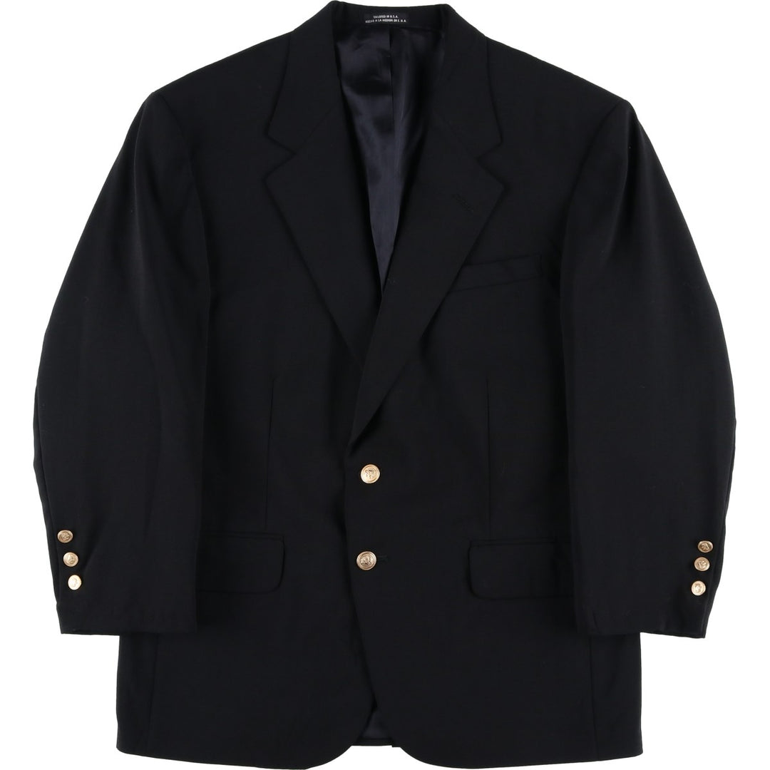 Stafford STAFFORD blazer, tailored jacket, made in USA, men's size M wool black type Vintage Second Hand