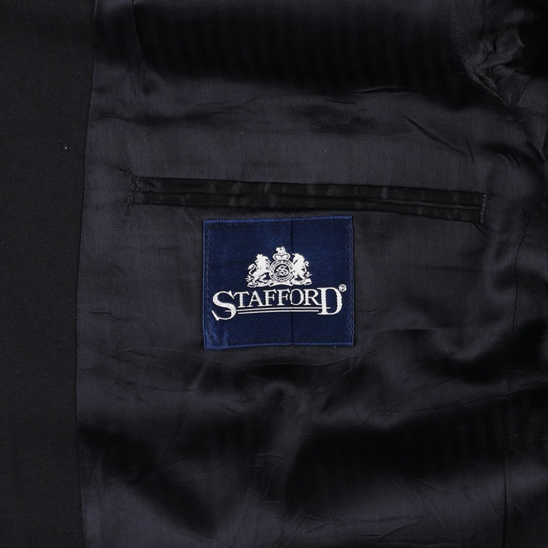 Stafford STAFFORD blazer, tailored jacket, made in USA, men's size M wool black type Vintage Second Hand