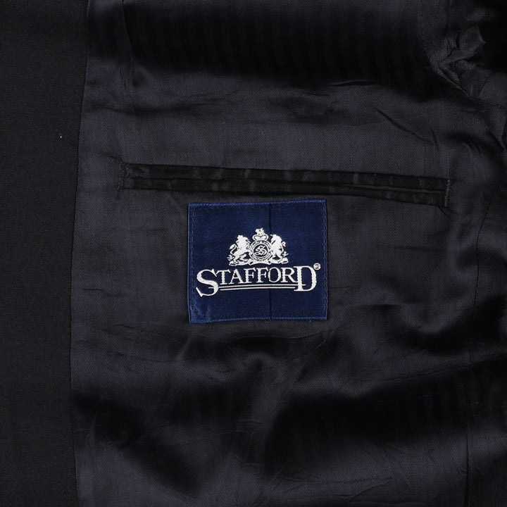 Stafford STAFFORD blazer, tailored jacket, made in USA, men's size M wool black type Vintage Second Hand