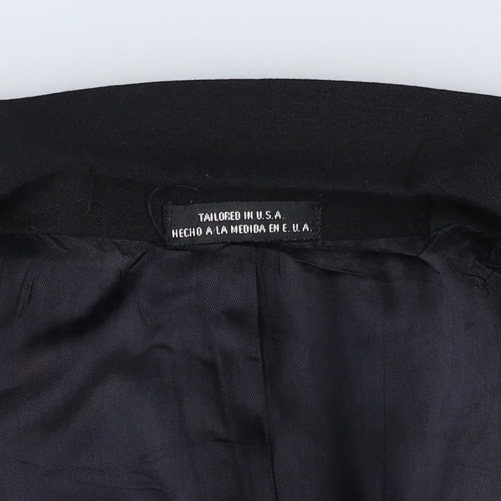 Stafford STAFFORD blazer, tailored jacket, made in USA, men's size M wool black type Vintage Second Hand