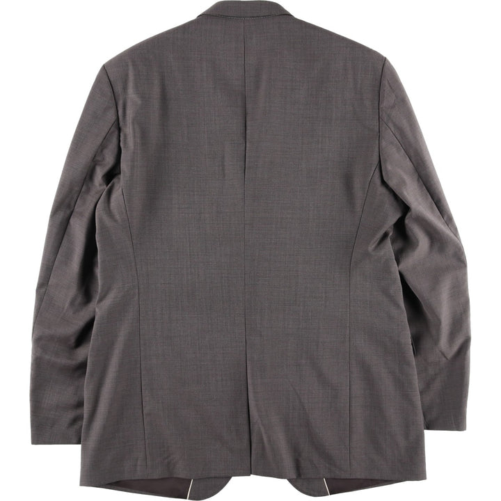 Hugo Boss Check Pattern Mohair Blend Wool Tailored Jacket, Men's Size L wool gray type Vintage Second Hand