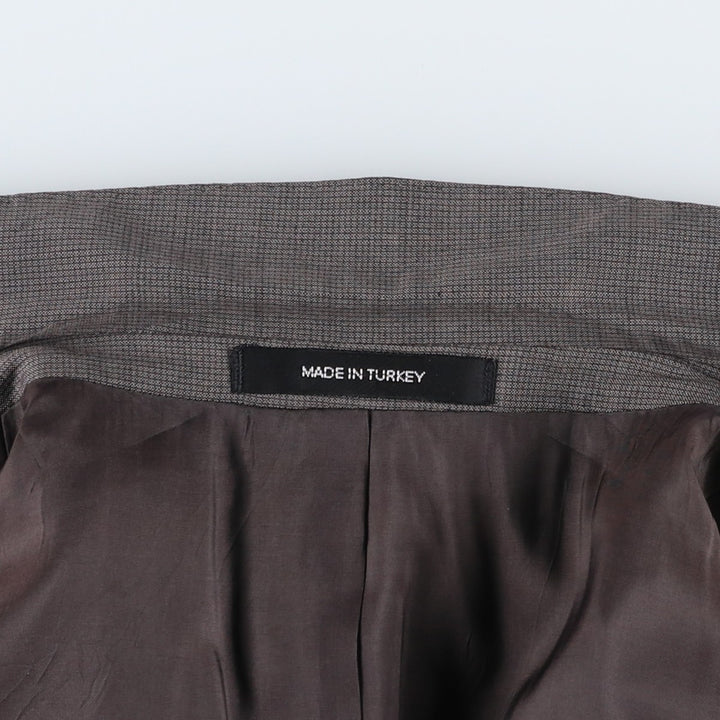 Hugo Boss Check Pattern Mohair Blend Wool Tailored Jacket, Men's Size L wool gray type Vintage Second Hand