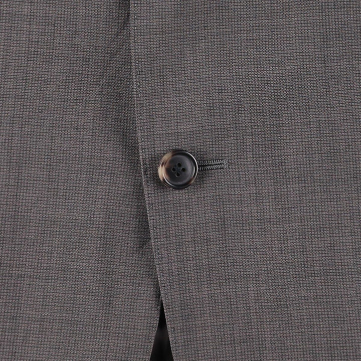 Hugo Boss Check Pattern Mohair Blend Wool Tailored Jacket, Men's Size L wool gray type Vintage Second Hand