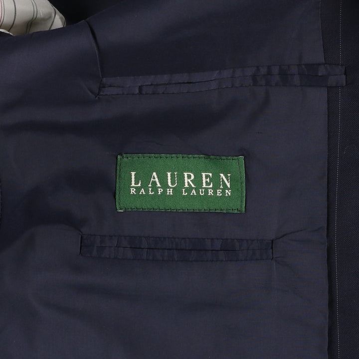 Ralph Lauren Lauren Striped Wool Tailored Jacket, Made in Canada, Men's Size L wool navy blue type Vintage Second Hand