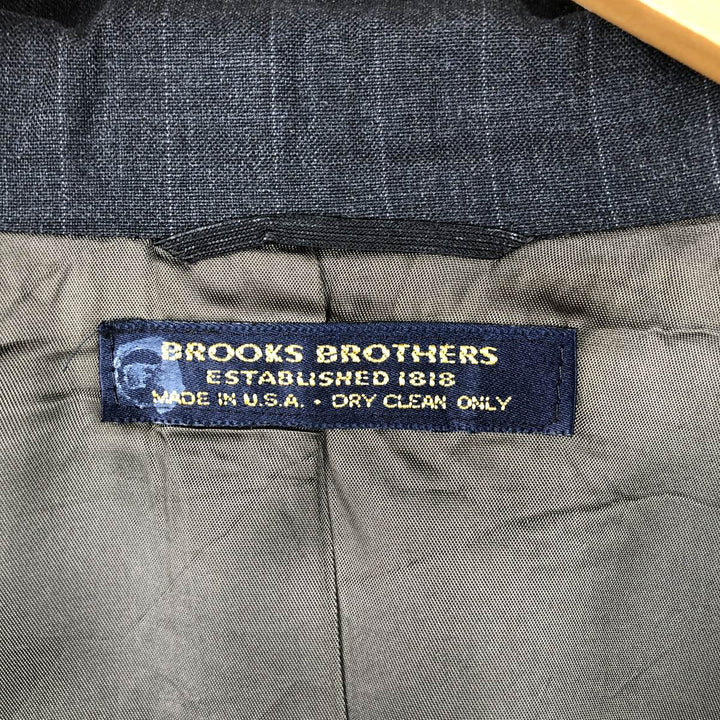 Vintage 80s-90'S Brooks Brothers Striped Pattern Blazer, Tailored Jacket, Made in USA, Men's Size L unclear Charcoal Vintage Second Hand