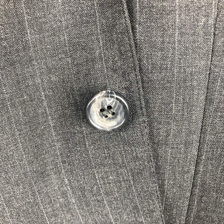 Vintage 80s-90'S Brooks Brothers Striped Pattern Blazer, Tailored Jacket, Made in USA, Men's Size L unclear Charcoal Vintage Second Hand