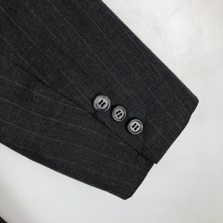 Vintage 80s-90'S Brooks Brothers Striped Pattern Blazer, Tailored Jacket, Made in USA, Men's Size L unclear Charcoal Vintage Second Hand