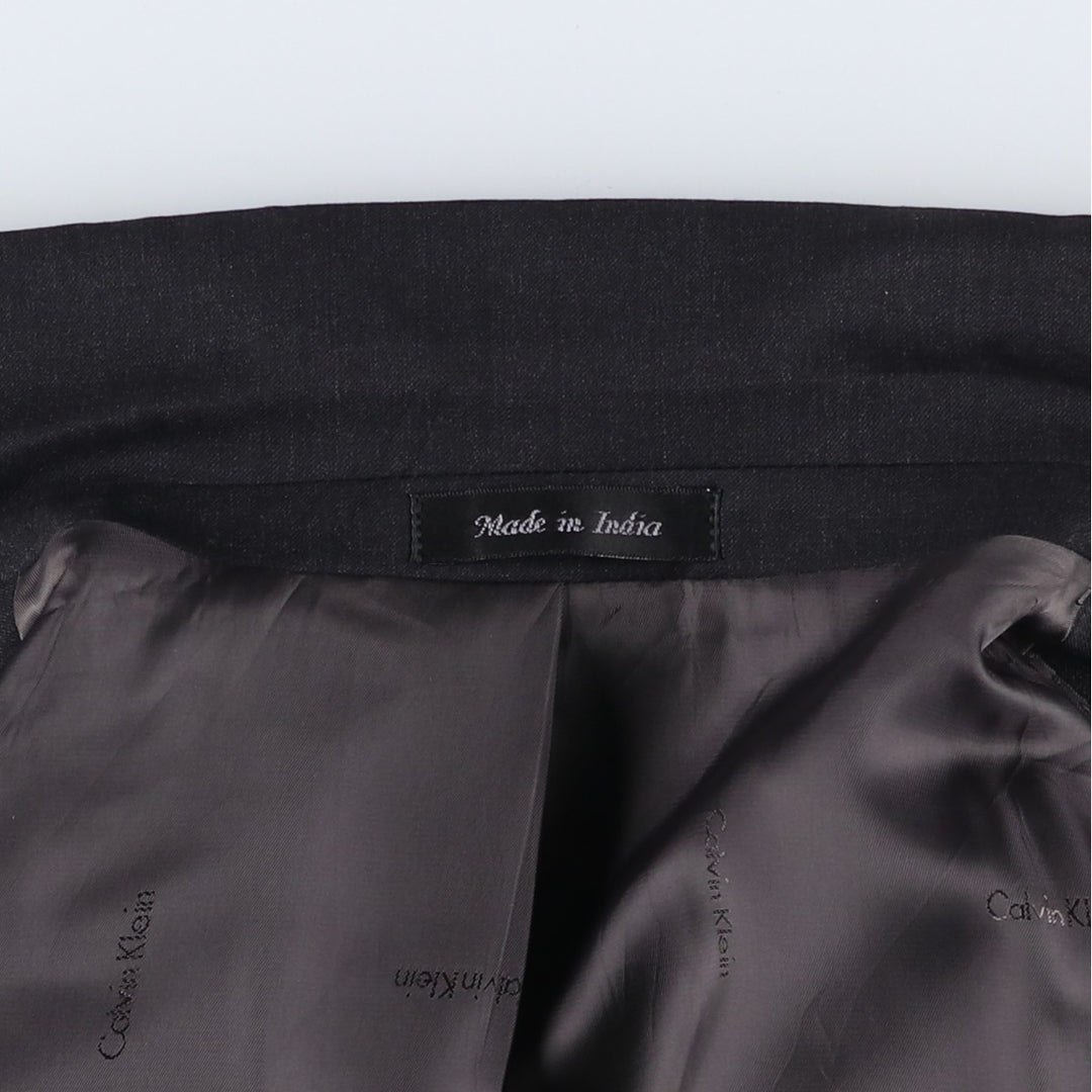 Calvin Klein wool tailored jacket, men's size L wool Charcoal Vintage Second Hand
