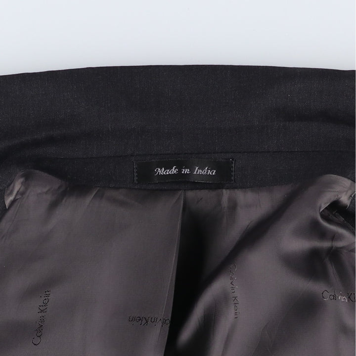 Calvin Klein wool tailored jacket, men's size L wool Charcoal Vintage Second Hand