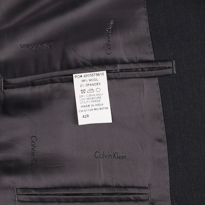 Calvin Klein wool tailored jacket, men's size L wool Charcoal Vintage Second Hand