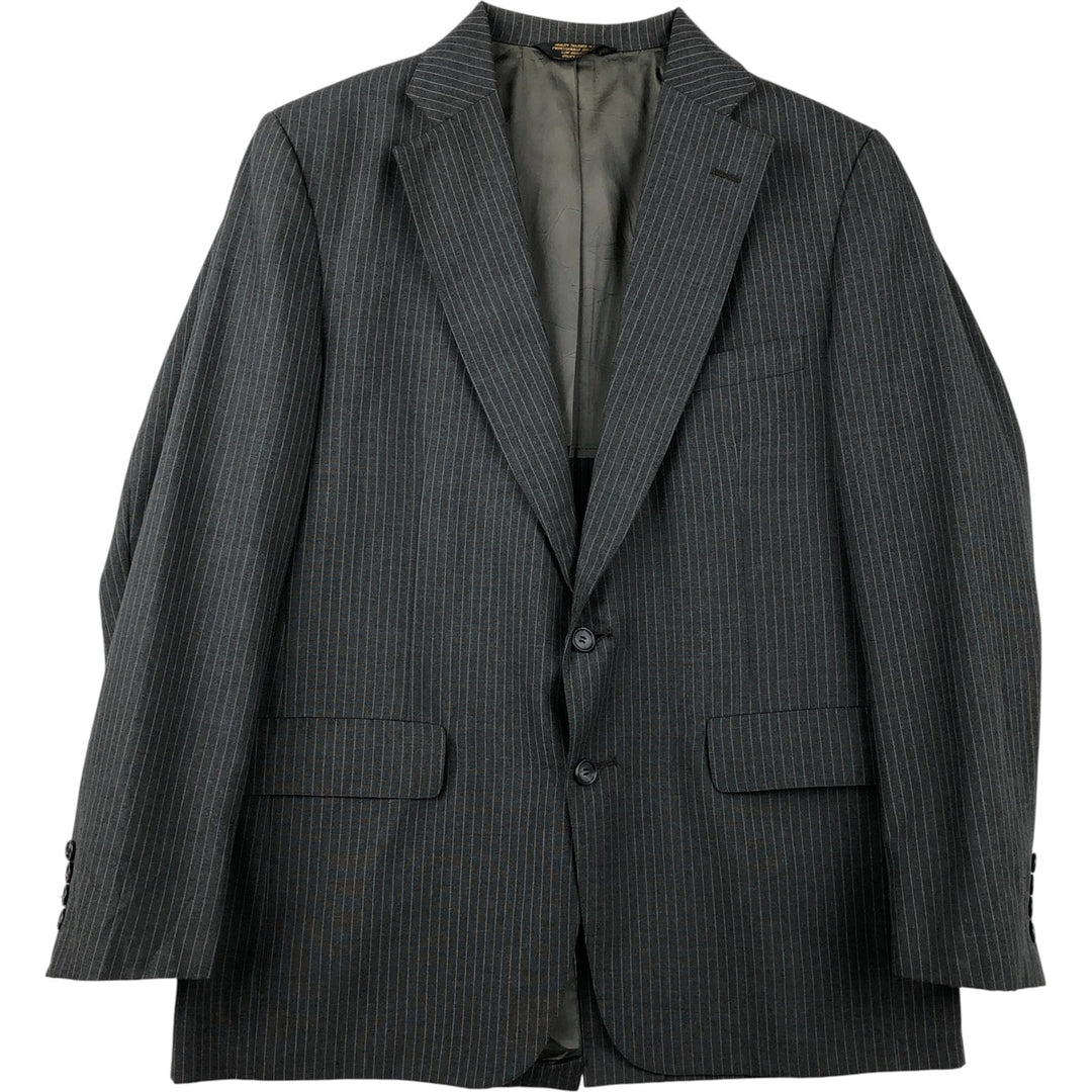 John Weitz Striped Pattern Blazer, Tailored Jacket, Made in USA, Men's Size Medium unclear gray type Vintage Second Hand