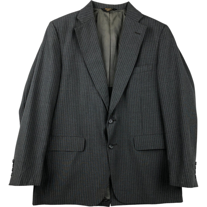 John Weitz Striped Pattern Blazer, Tailored Jacket, Made in USA, Men's Size Medium unclear gray type Vintage Second Hand