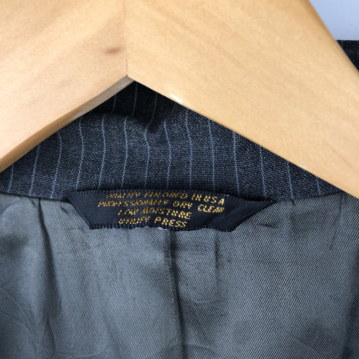 John Weitz Striped Pattern Blazer, Tailored Jacket, Made in USA, Men's Size Medium unclear gray type Vintage Second Hand