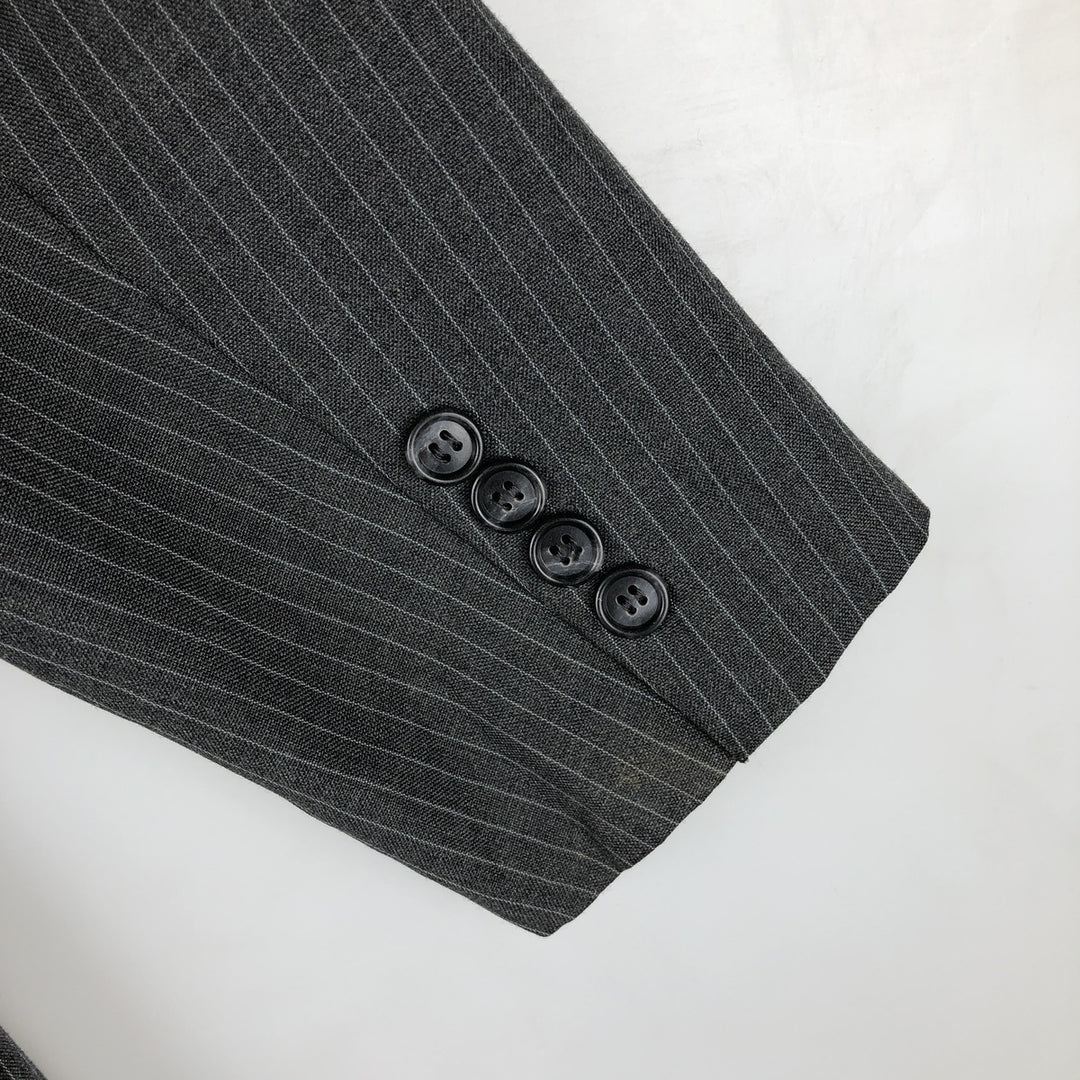 John Weitz Striped Pattern Blazer, Tailored Jacket, Made in USA, Men's Size Medium unclear gray type Vintage Second Hand
