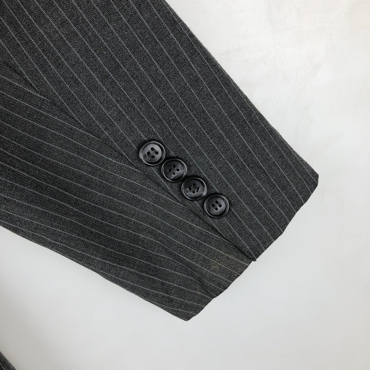 John Weitz Striped Pattern Blazer, Tailored Jacket, Made in USA, Men's Size Medium unclear gray type Vintage Second Hand