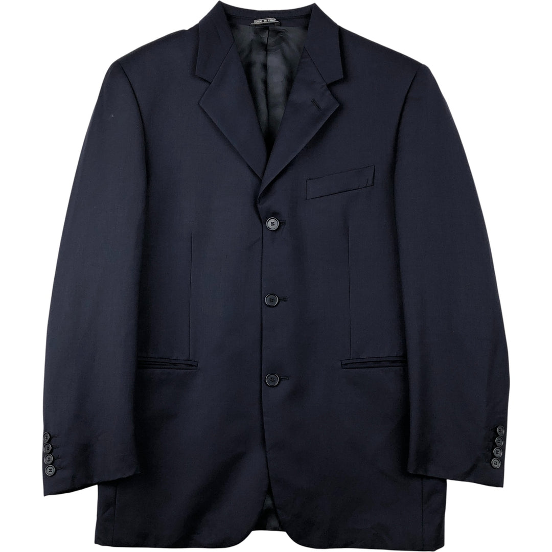 LUIGI BACCI wool tailored jacket, made in Italy, men's size M wool navy blue type Vintage Second Hand