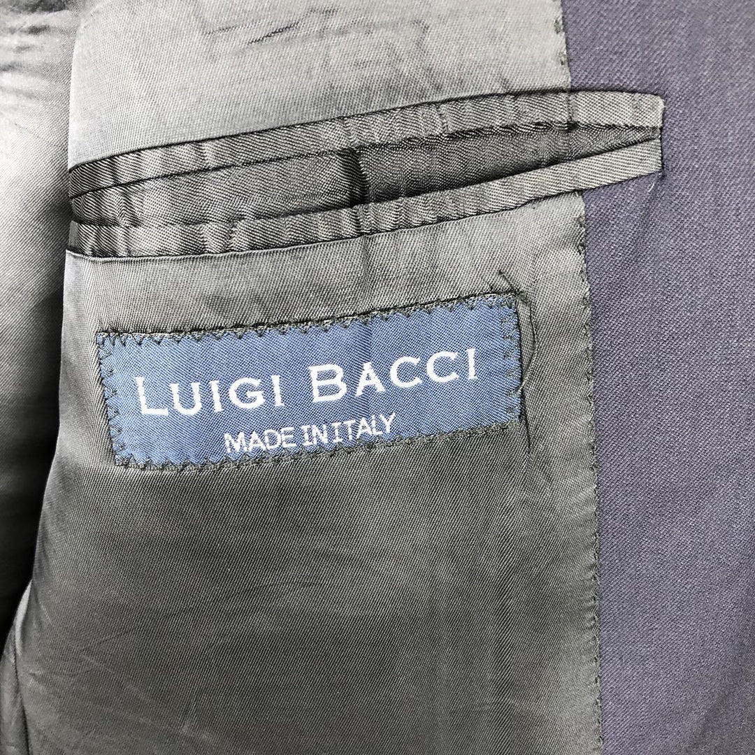 LUIGI BACCI wool tailored jacket, made in Italy, men's size M wool navy blue type Vintage Second Hand