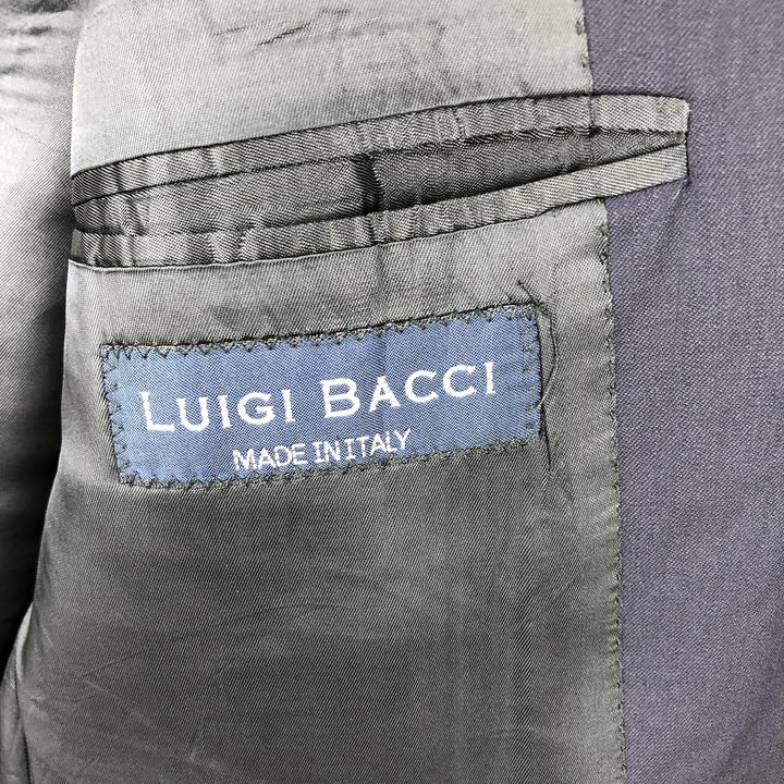 LUIGI BACCI wool tailored jacket, made in Italy, men's size M wool navy blue type Vintage Second Hand