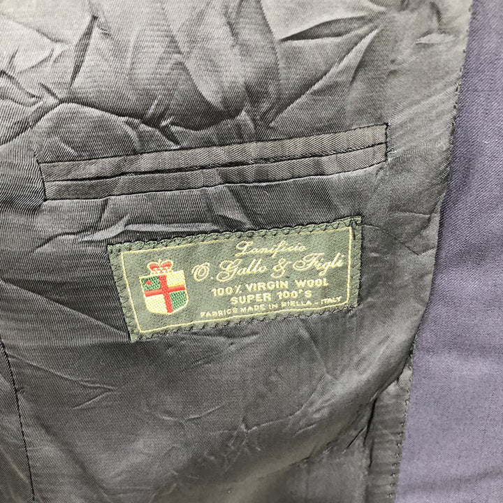 LUIGI BACCI wool tailored jacket, made in Italy, men's size M wool navy blue type Vintage Second Hand