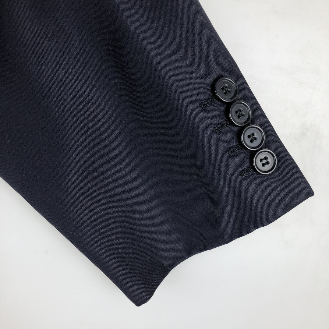 LUIGI BACCI wool tailored jacket, made in Italy, men's size M wool navy blue type Vintage Second Hand