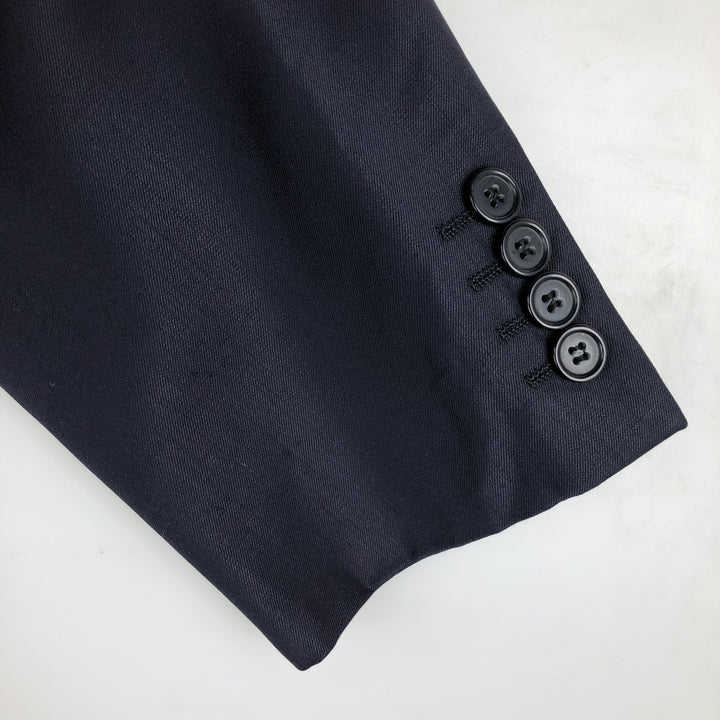 LUIGI BACCI wool tailored jacket, made in Italy, men's size M wool navy blue type Vintage Second Hand