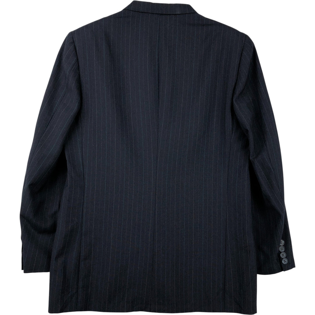 NINO CERRUTI Striped Pattern Blazer, Tailored Jacket, Made in USA, Men's Size M unclear navy blue type Vintage Second Hand
