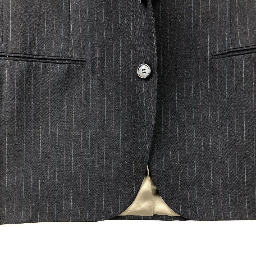NINO CERRUTI Striped Pattern Blazer, Tailored Jacket, Made in USA, Men's Size M unclear navy blue type Vintage Second Hand