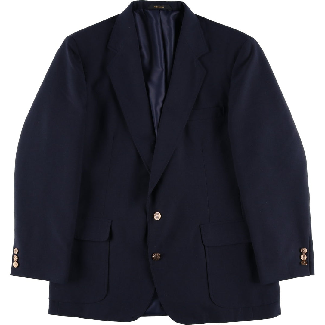 Haggar Navy Blazer, Tailored Jacket, Made in USA, Men's Size L unclear navy blue type Vintage Second Hand