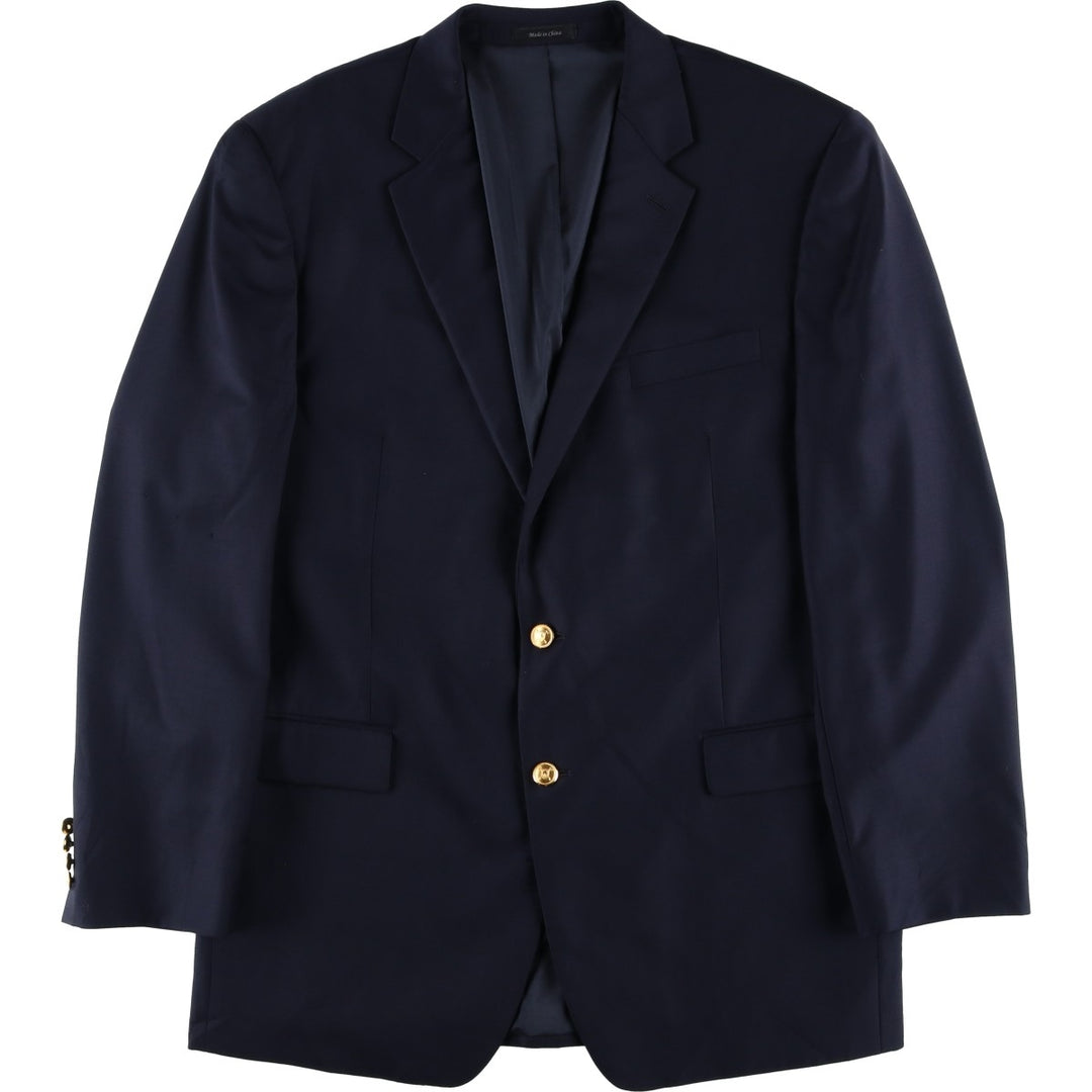 Ralph Lauren LAUREN Navy blazer, tailored jacket, men's size L wool navy blue type Vintage Second Hand