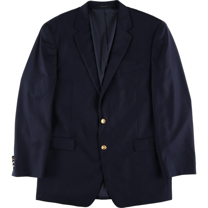 Ralph Lauren LAUREN Navy blazer, tailored jacket, men's size L wool navy blue type Vintage Second Hand