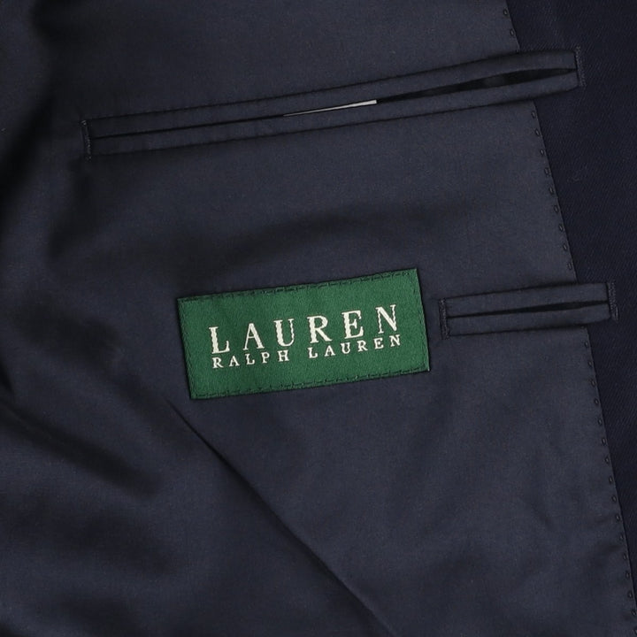 Ralph Lauren LAUREN Navy blazer, tailored jacket, men's size L wool navy blue type Vintage Second Hand