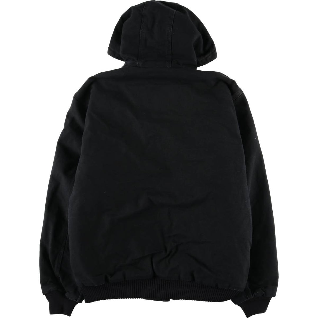 Carhartt Active Jacket, Padded Duck Full-Zip Hoodie, Made in USA, Men's Size Medium cotton black type Vintage Second Hand