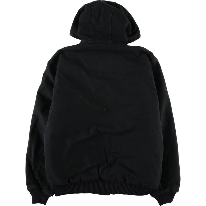 Carhartt Active Jacket, Padded Duck Full-Zip Hoodie, Made in USA, Men's Size Medium cotton black type Vintage Second Hand