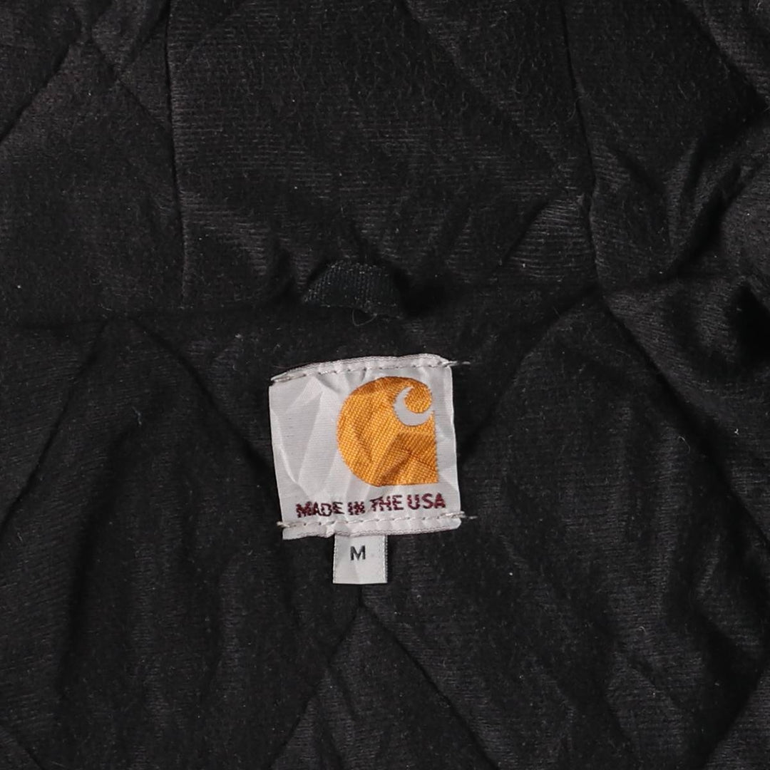 Carhartt Active Jacket, Padded Duck Full-Zip Hoodie, Made in USA, Men's Size Medium cotton black type Vintage Second Hand