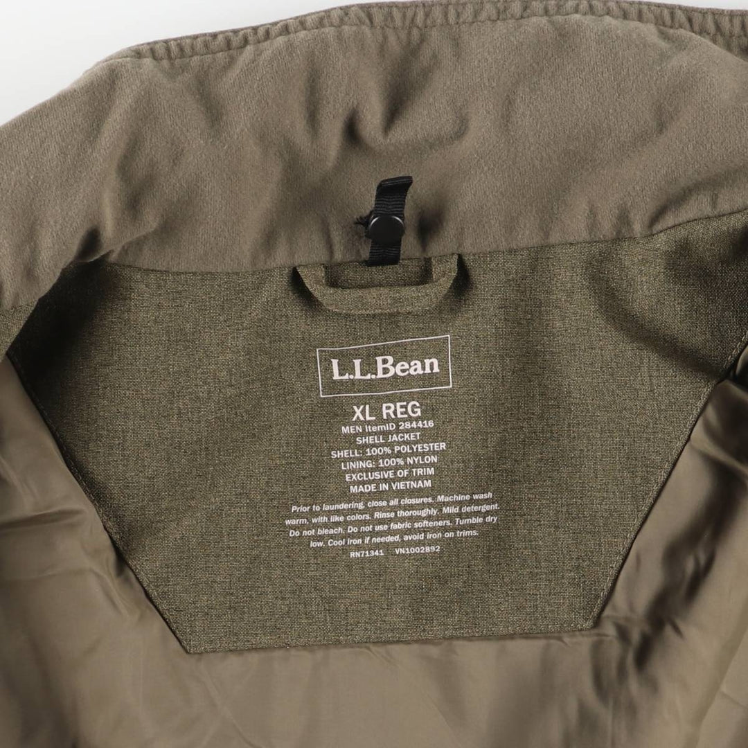 LLBean Mountain Jacket, Shell Jacket, Men's XL polyester Khaki type Vintage Second Hand